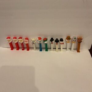 Christmas Pez Dispenser Lot of Thirteen